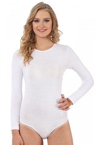 Akbeniz Bayan Uzun Kol Çıtçıtlı Body 244