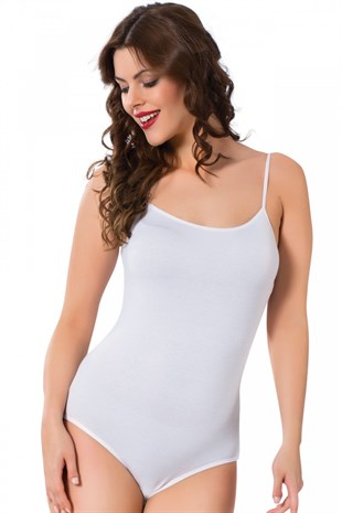 Akbeniz Bayan İp Askılı Çıtçıtlı Body 240