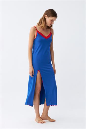 Akbeniz Bayan İp Askılı Uzun Gecelik 905