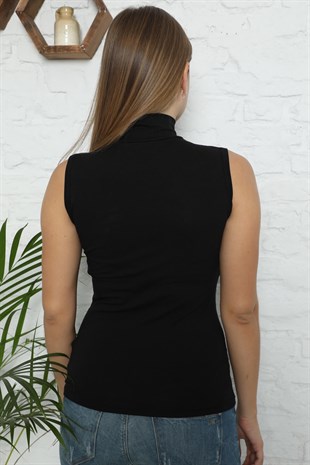 Akbeniz Bayan Sıfır Kol Yarım Balıkçı Yaka Body 262S
