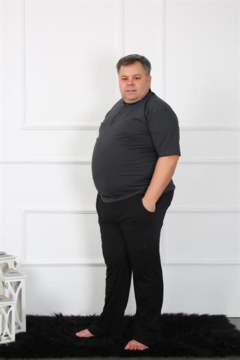 Akbeniz Büyük Beden Erkek Antrasit Penye Pijama Takım 65010