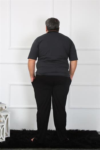 Akbeniz Büyük Beden Erkek Antrasit Penye Pijama Takım 65010