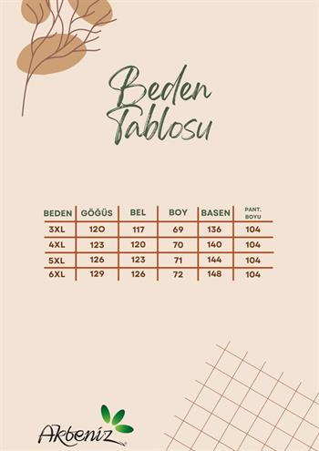 Akbeniz Büyük Beden Şerit Detaylı Kalın Uzun Kollu Kadın Pijama Takımı  Antrasit