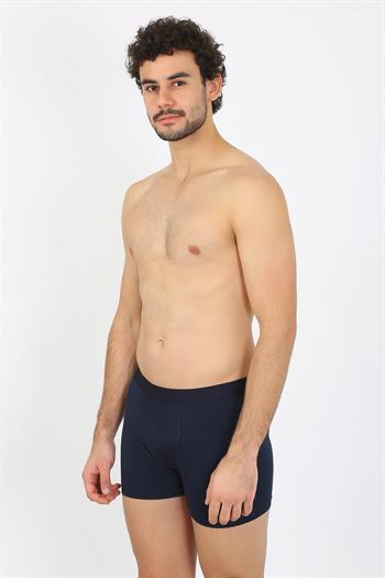 Akbeniz Erkek Büyük Beden Pamuk Likralı Boxer Lacivert 40134