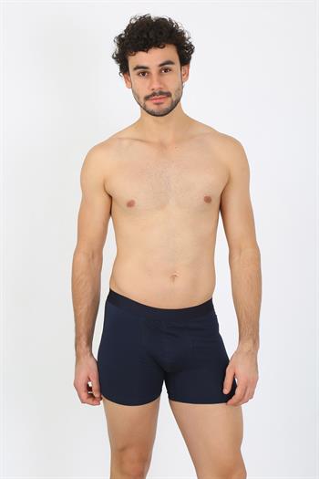 Akbeniz Erkek Büyük Beden Pamuk Likralı Boxer Lacivert 40134