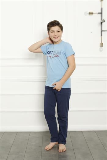 Akbeniz Erkek Çocuk Pamuk Kısa Kollu Pijama Takımı 20380