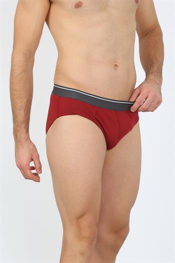 Akbeniz Erkek Pamuk 3lü Siyah Beyaz Bordo Likralı Slip 40124