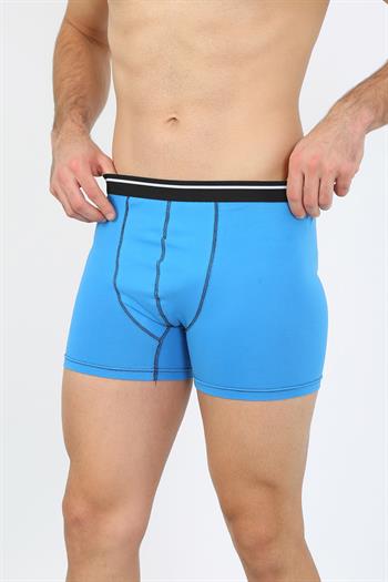 Akbeniz Erkek Pamuk Likralı Boxer Mavi 40133