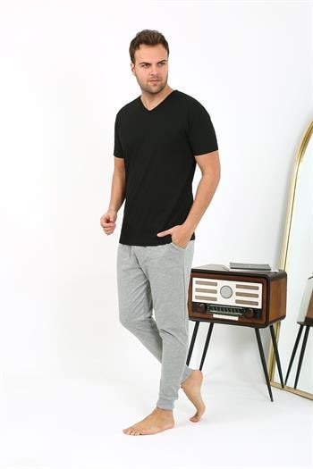Akbeniz Erkek Pamuk Tek Alt Pijama Gri 27551