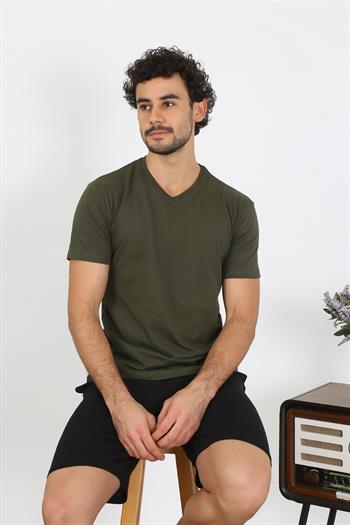 Akbeniz Erkek Penye Haki 3lü Pijama Takımı 6848