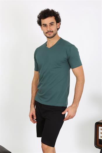 Akbeniz Erkek Penye Petrol Rengi 3lü Pijama Takımı 6848