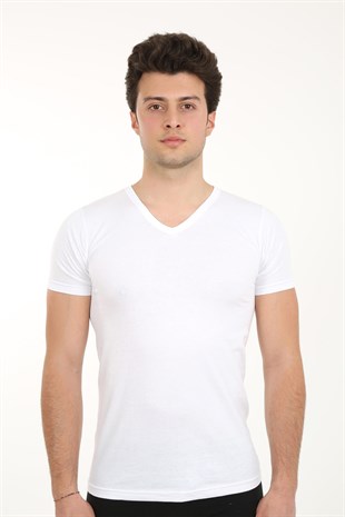 Akbeniz Erkek V Yaka Penye Atlet 65601
