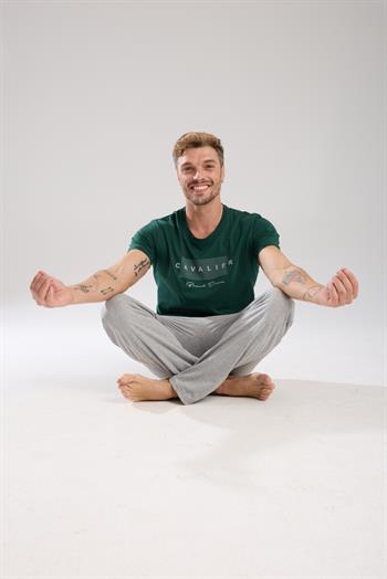 Akbeniz Erkek Yeşil Kısa Kol Pijama Takımı
