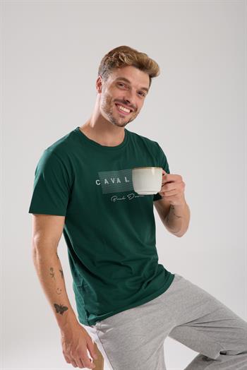 Akbeniz Erkek Yeşil Kısa Kol Pijama Takımı