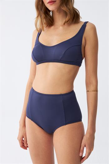 Akbeniz Kadın Basic Lacivert Pedli Yüksek Bel Bikini Takımı