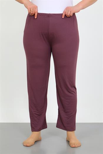 Akbeniz Kadın Büyük Beden Mürdüm Tek Alt Pijama 27555