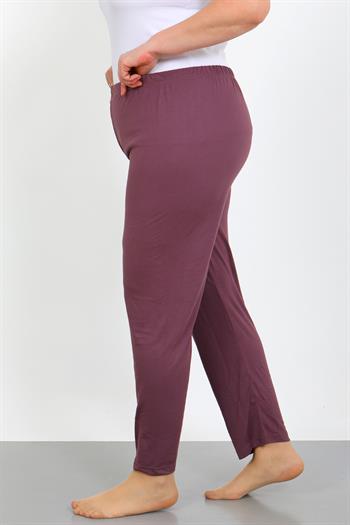 Akbeniz Kadın Büyük Beden Mürdüm Tek Alt Pijama 27555
