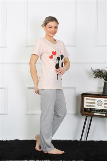 Akbeniz Kadın Kısa Kol Penye Pijama Takım 4207