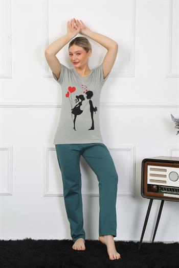 Akbeniz Kadın Kısa Kol Penye Pijama Takımı 4210