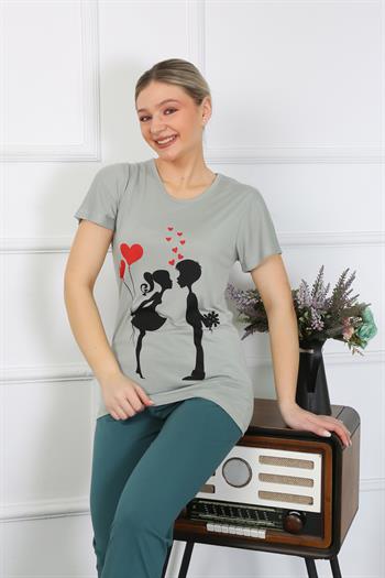 Akbeniz Kadın Kısa Kol Penye Pijama Takımı 4210