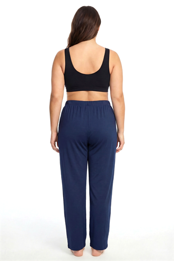 Akbeniz Kadın Lacivert Polyester Büyük Beden Pijama Altı