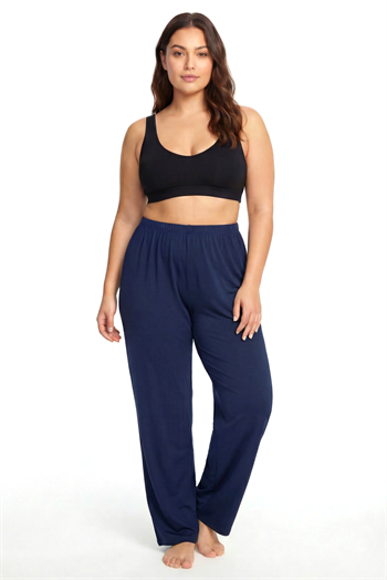 Akbeniz Kadın Lacivert Polyester Büyük Beden Pijama Altı