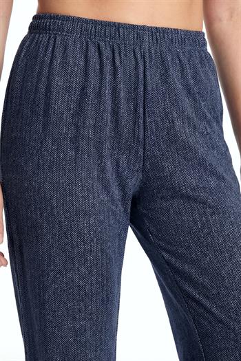 Akbeniz Kadın Lacivert Büyük Beden Cepli Pijama Altı