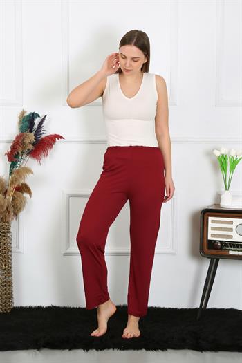 Akbeniz Kadın Pamuk Penye Tek Alt Pijama Bordo 27514