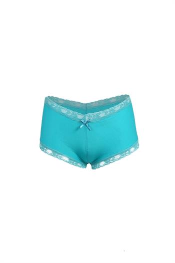 Akbeniz Kadın Pamuklu 2li Boxer Turkuaz 40265
