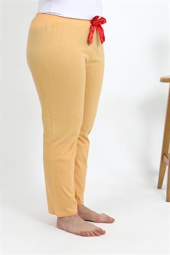 Akbeniz Kadın Pamuklu Büyük Beden Alt Pijama 27559 Sarı