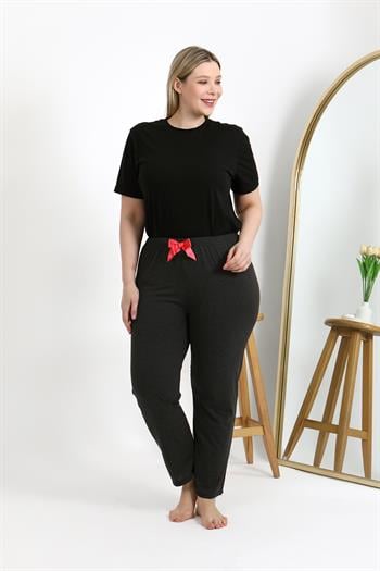 Akbeniz Kadın Pamuklu Büyük Beden Alt Pijama 27559 Antrasit