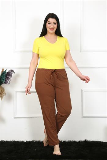 Akbeniz Kadın Pamuklu Büyük Beden Alt Pijama 27476