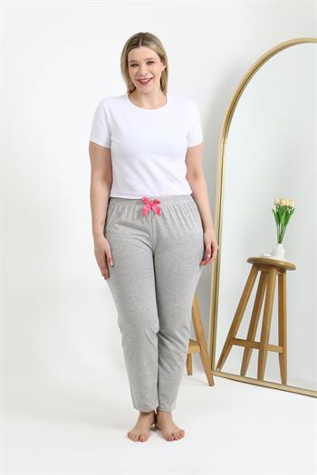 Akbeniz Kadın Pamuklu Büyük Beden Alt Pijama 27560 Gri