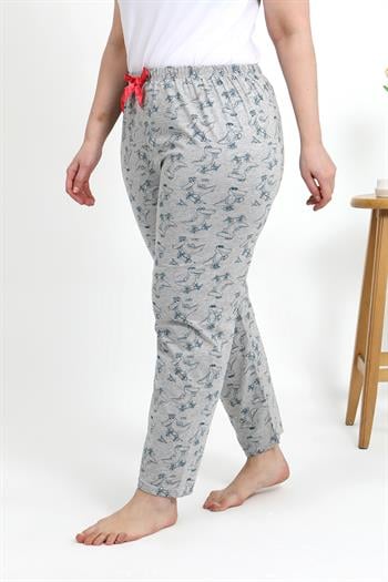 Akbeniz Kadın Pamuklu Büyük Beden Alt Pijama 27558 Gri