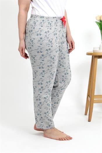 Akbeniz Kadın Pamuklu Büyük Beden Alt Pijama 27558 Gri
