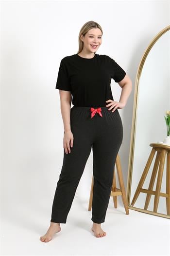 Akbeniz Kadın Pamuklu Büyük Beden Alt Pijama 27559 Antrasit