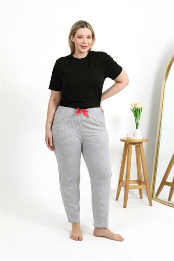 Akbeniz Kadın Pamuklu Büyük Beden Alt Pijama 27557 Gri