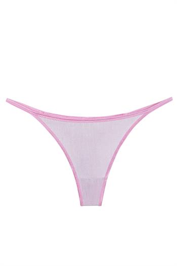 Akbeniz Kadın Pembe Transparan 2li Tanga Slip