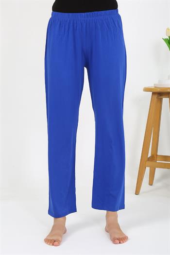 Akbeniz Kadın Penye Düz Tek Alt Pijama 27538 Sax