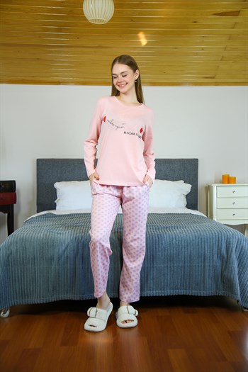 Akbeniz Kadın Penye Uzun Kol Pijama Takım 4115