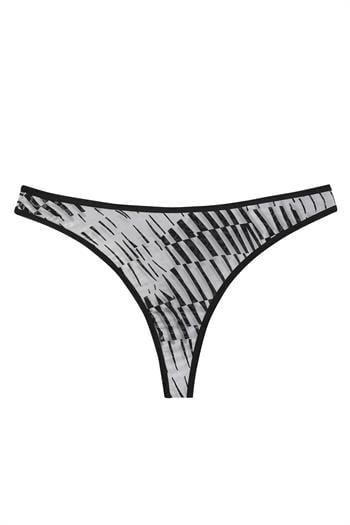 Akbeniz Kadın Siyah Beyaz Desenli 2li Tanga Slip