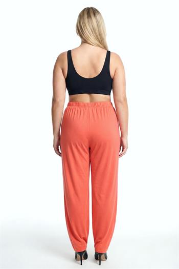 Akbeniz Kadın Turuncu Büyük Beden Cepli Pijama Altı