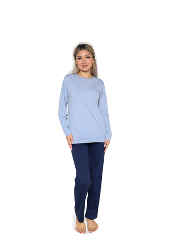 Akbeniz Kadın Uzun Kol Penye Pijama Takımı Lila 41110