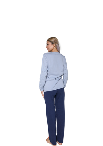 Akbeniz Kadın Uzun Kol Penye Pijama Takımı Lila 41110