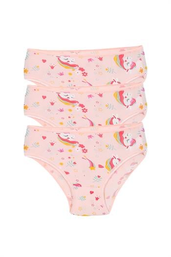 Akbeniz Kız Çocuk 3lü Pembe Külot 