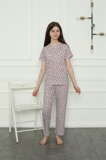Akbeniz Kız Çocuk Penye Pijama Takım 20409