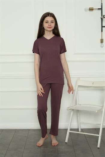 Akbeniz Kız Çocuk Penye Pijama Takım 20399