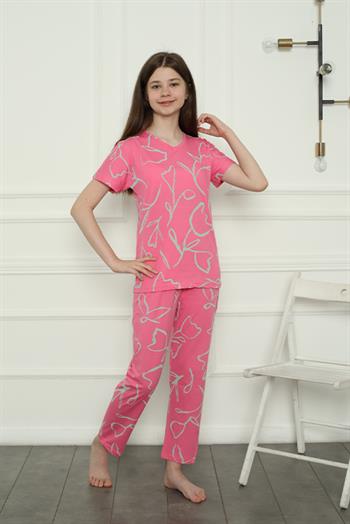 Akbeniz Kız Çocuk Penye Pijama Takım 20398