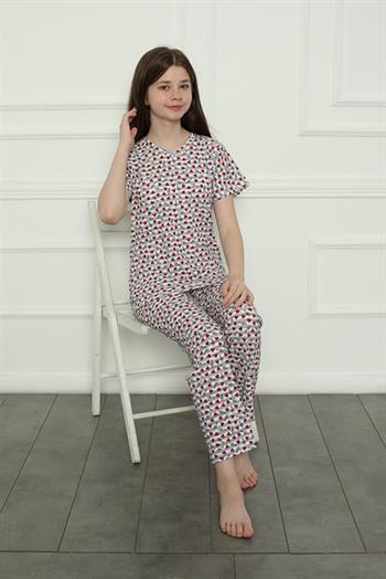 Akbeniz Kız Çocuk Penye Pijama Takım 20409