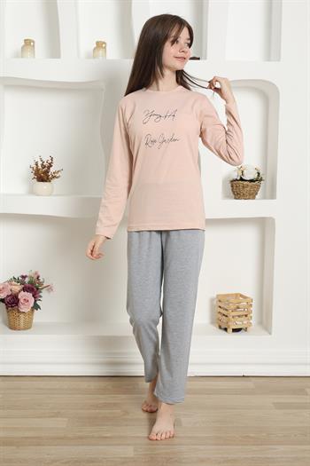 Akbeniz Kız Çocuk Penye Pijama Takım 20425